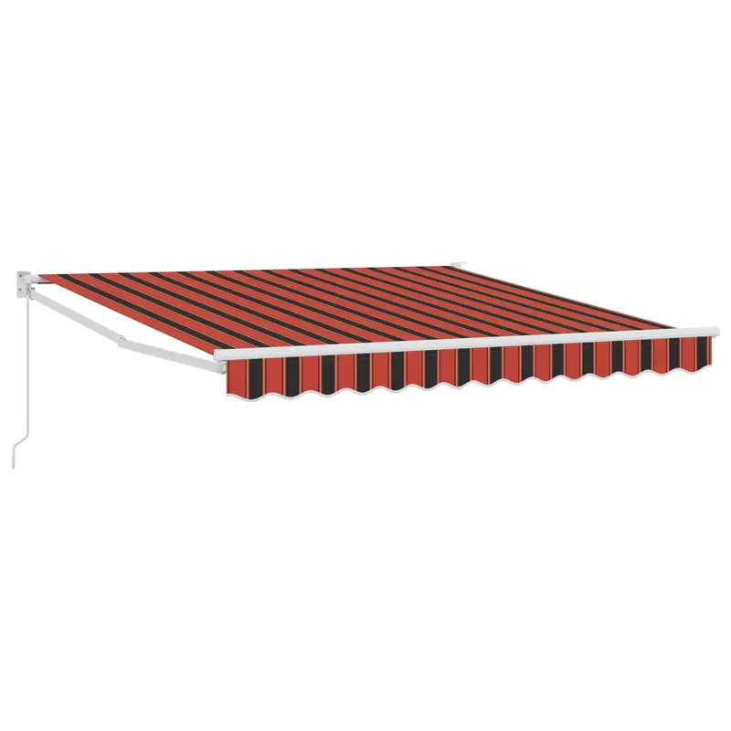 Toldo Retráctil Manual Naranja y Marrón 300 x 250 cm