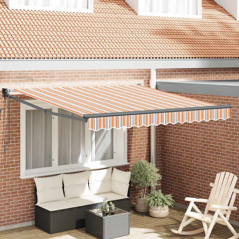 Toldo Retráctil Multicolor 300 x 250 cm Poliéster y Aluminio