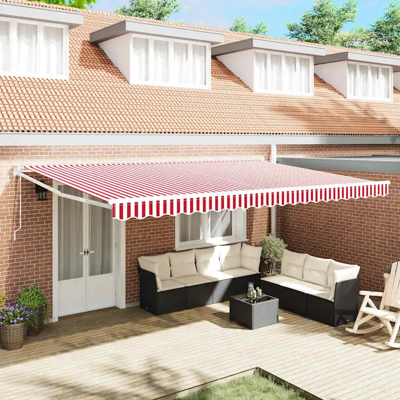 Toldo Rojo y 500 x 300 x 165 cm Poliéster y metal