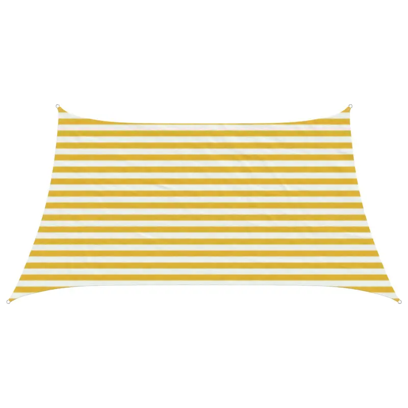Toldo Vela Amarillo y blanco 3 / 4 x 2 m HDPE