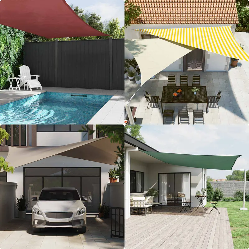 Toldo Vela de Sombra Amarillo y blanco 2 x 2 m