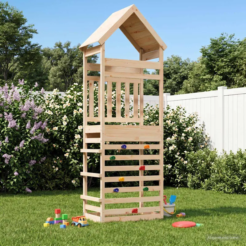 Torre de Juego al Aire Libre Natural Pino macizo