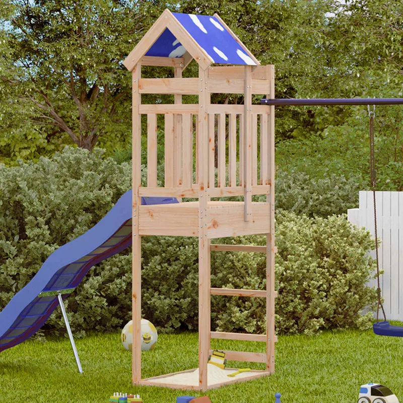 Torre de Juego Marrón 85 x 52,5 x 239 cm Madera de pino macizo