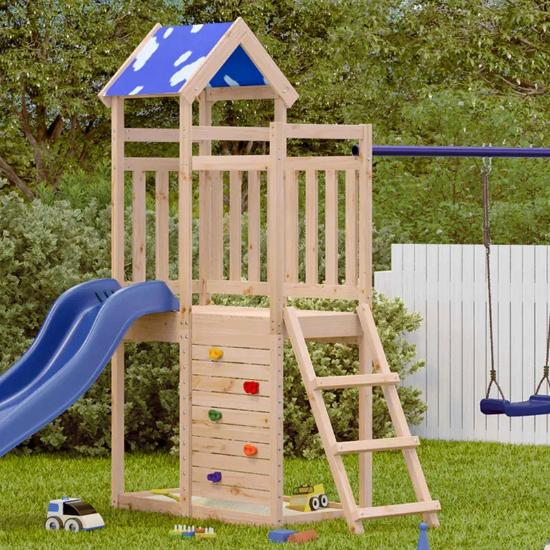 Torre de Juego Marrón Madera de pino macizo