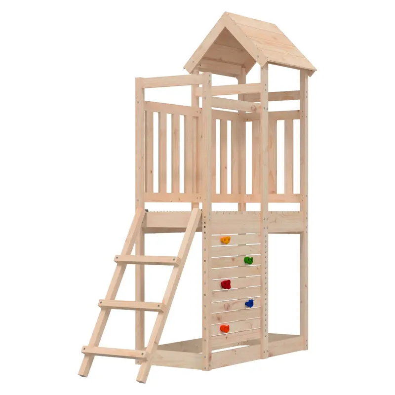 Torre de Juego Marrón Madera de pino macizo