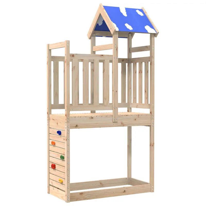 Torre de Juego Marrón Madera de pino macizo