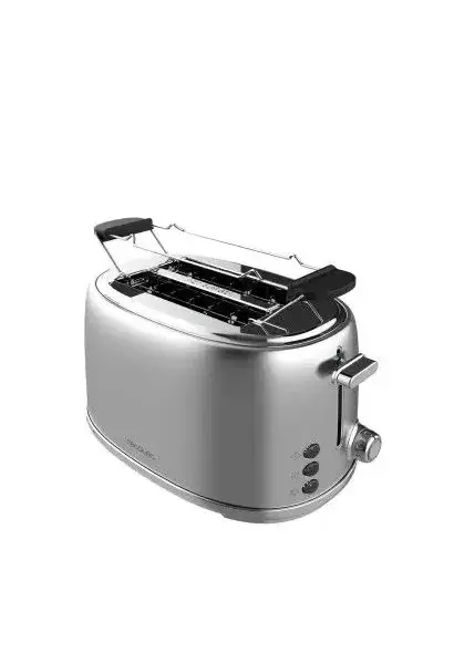 Tostador de doble ranura en acero inoxidable con 6 niveles de tostado toast&taste 1000 retro double inox de Cecotec