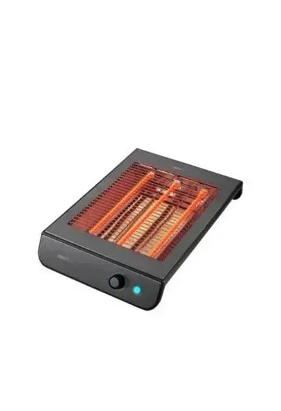 Tostador plano horizontal fabricado en acero inoxidable de acabado negro turbo easytoast inoxdark de Cecotec