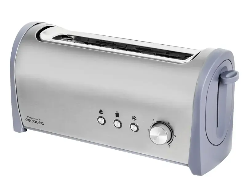 Tostadora de Acero Inoxidable 1000W con 6 Niveles y Funciones Avanzadas de Cecotec
