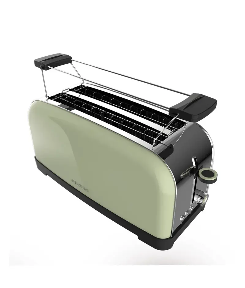 Tostadora de Acero Inoxidable de 1500W con Doble Ranura y Funciones Mejoradas de Cecotec