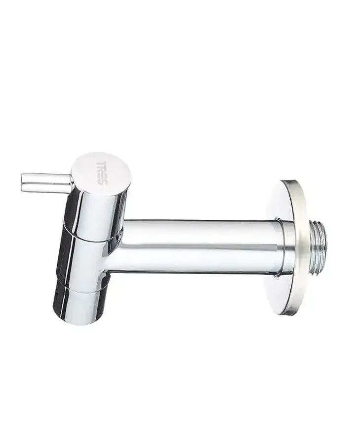 TRES 03450101 grifo para jardín con aireador con acabado cromado para pared especial Basic TRES