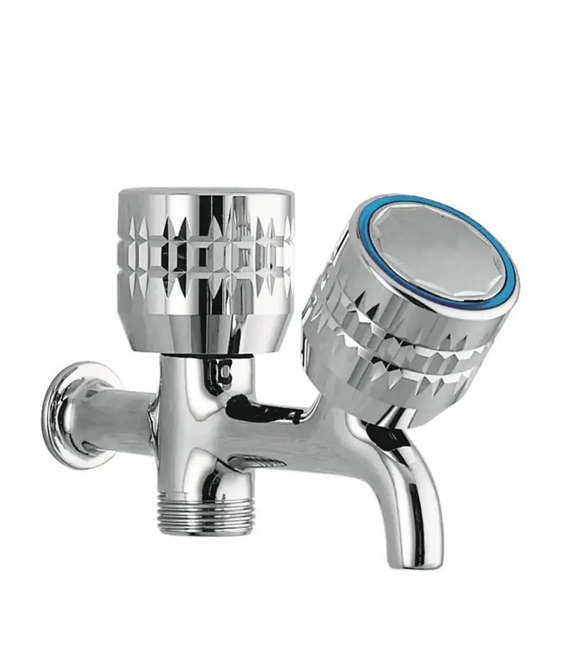 TRES 123515 grifo de lavadero para empotrar de 1 agua con doble salida fabricado de latón con acabado cromado TRES