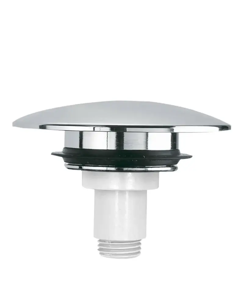 TRES 916184060 tapón con sistema click clack para válvula de desagüe fabricado de latón con acabado cromado TRES