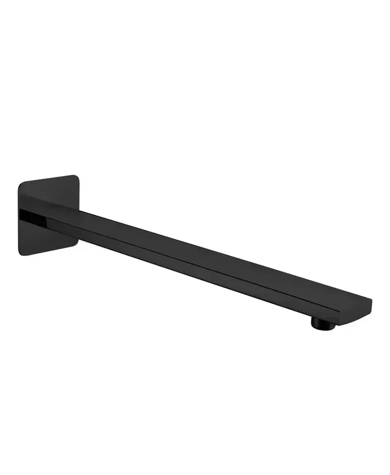 Tubo rociador de pared horizontal para cabezal de ducha ovalado con acabado negro mate de Imex