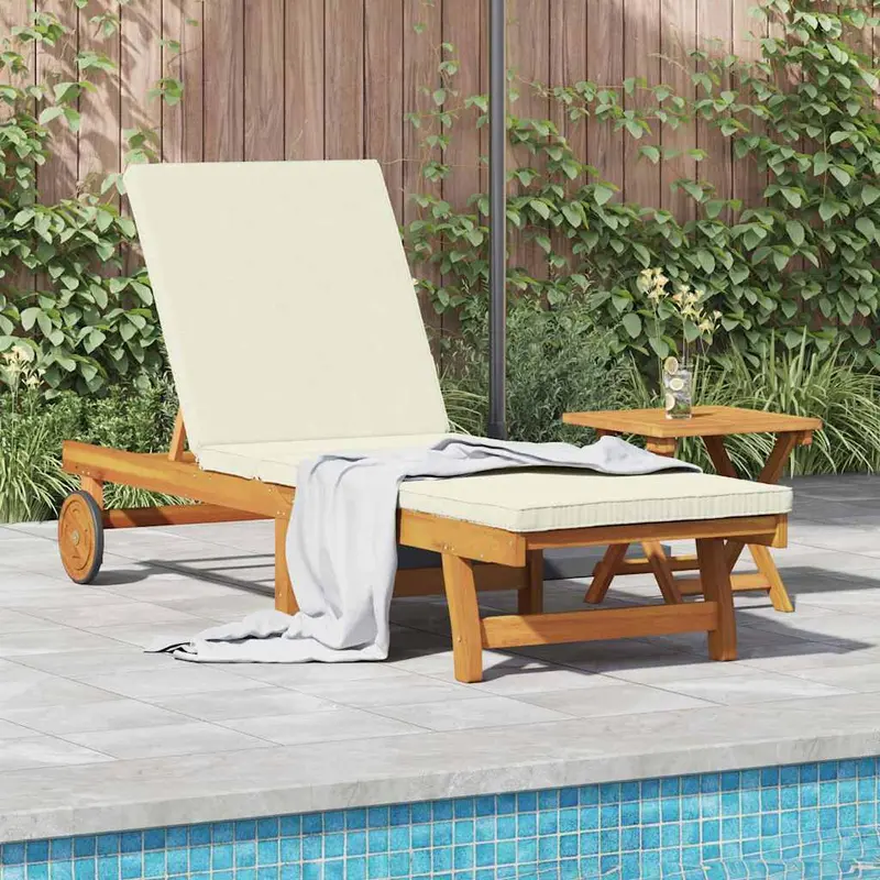 Tumbona 1-persona 2 pcs Marrón Madera de Acacia Sólida