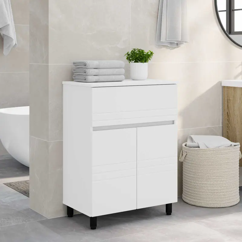 Unidad de tocador de baño Blanco 60 x 35 x 80 cm