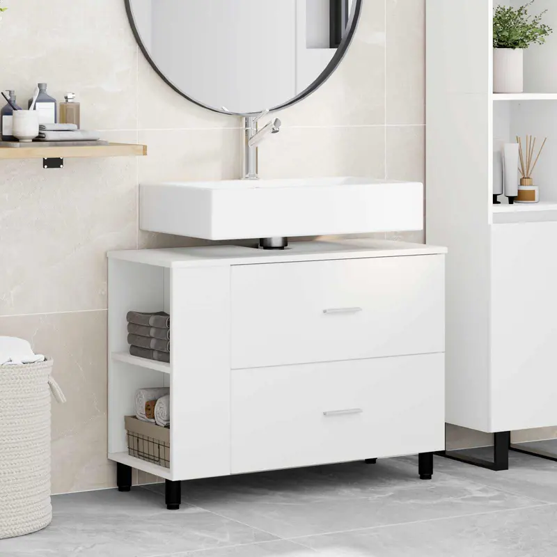Unidad de tocador de baño Blanco 80 x 35 x 60 cm