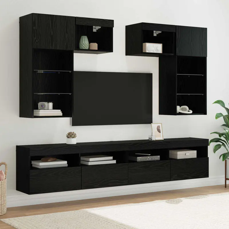 Unidades de pared para TV 6 pcs 100 x 30 x 40 cm