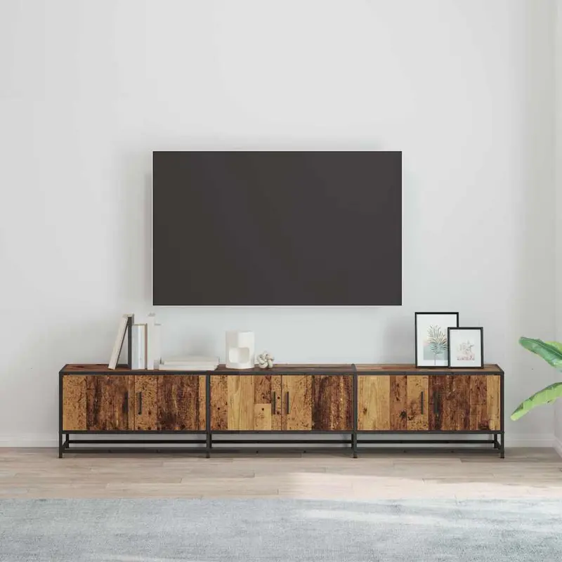 Unidades de TV 2 pcs Madera Vieja 210 x 35 x 41 cm
