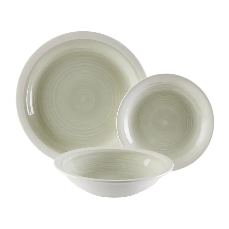 VAJILLA 18 PIEZAS LEGRAND GRIS