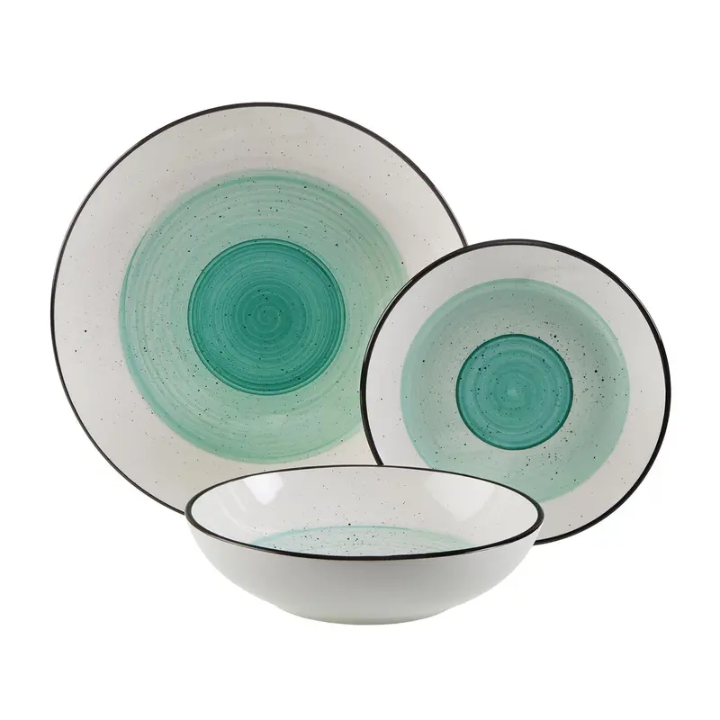 VAJILLA 18 PIEZAS MORGAN VERDE