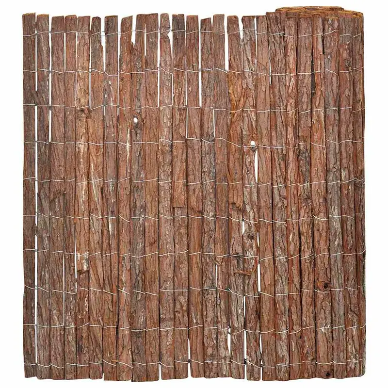 Valla de corteza Marrón 100 x 600 cm Corteza