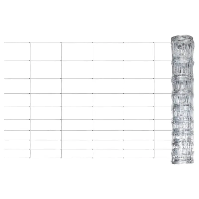 Valla de jardín de acero galvanizado plateado 50x1,5 m