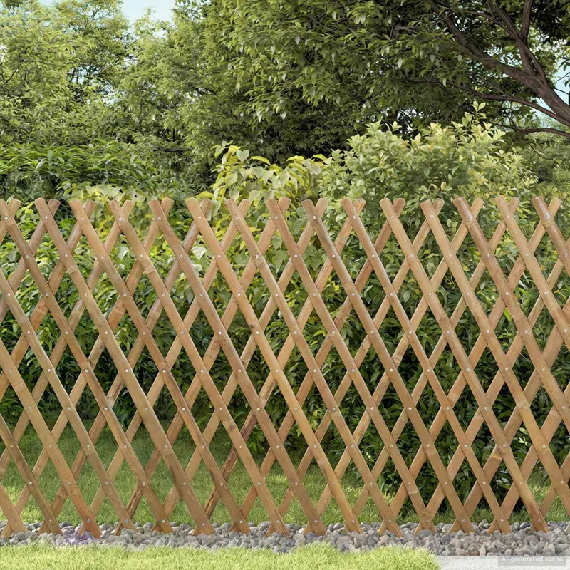 Valla Trellis Expandible 2 pcs Marrón Claro 100 x 105 cm Bambú