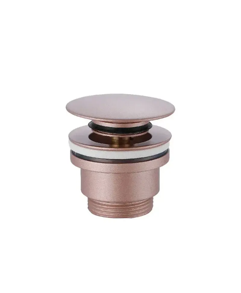 Válvula de desagüe click-clack para lavabos o bidé con acabado color champagne de Imex
