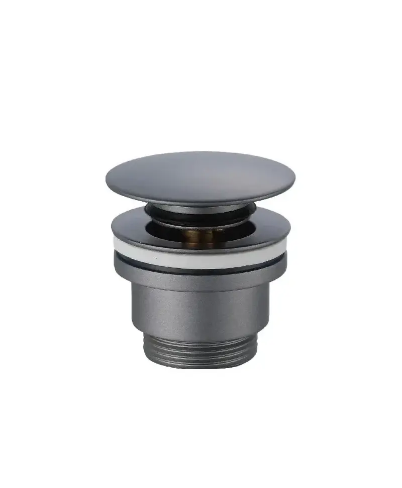 Válvula de desagüe click-clack para lavabos o bidets con acabado color gris mate de Imex