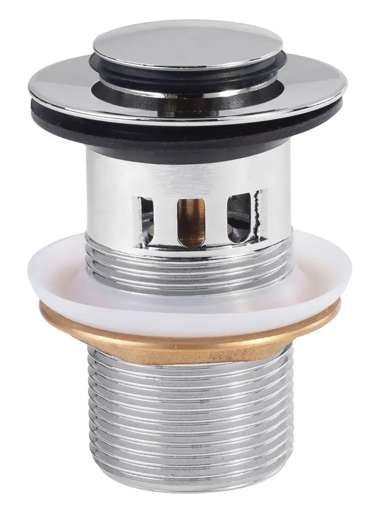 Válvula de desagüe con click clack para lavabo con rebosadero Complementos Tres