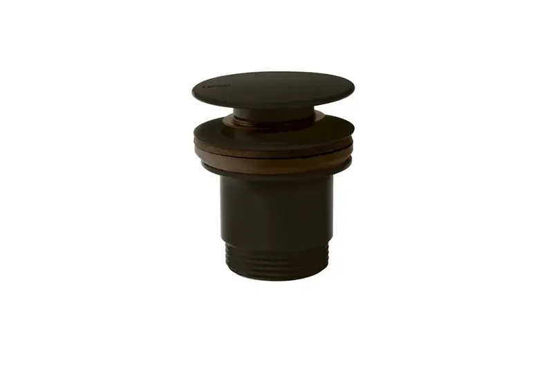 Válvula de desagüe para lavabo con o sin rebosadero acabado negro bronce Click Clack Simple Rapid Tres