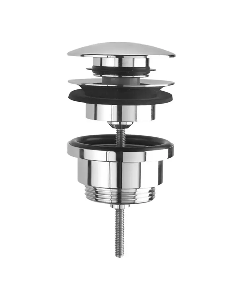 Válvula de desagüe para lavabo Simple Rapid de acero con acabado cromado TRES
