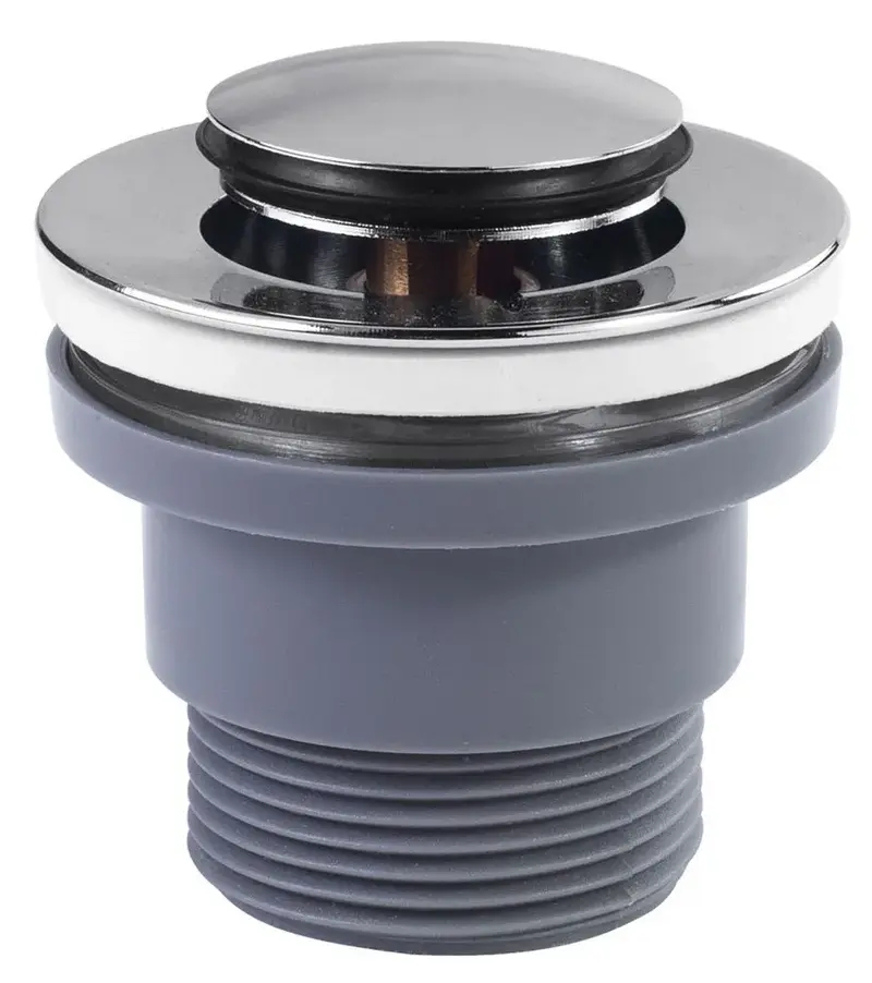 Válvula de desagüe sin rebosadero con función click clack para lavabo Complementos Tres