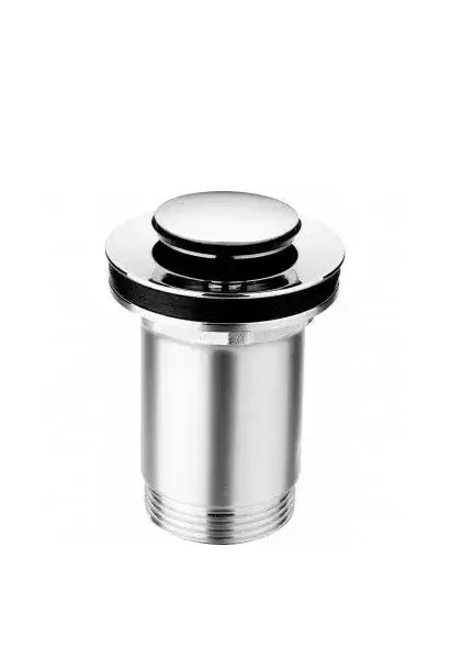 Válvula Tic Tac Universal ABS Tapón Circular Cromo Unisan