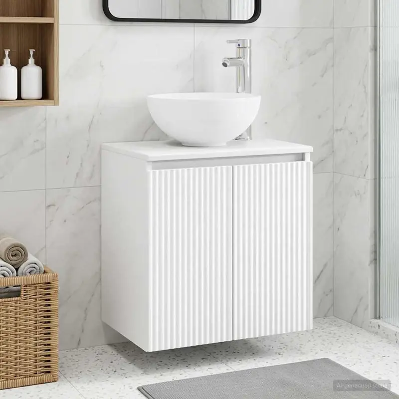 Vanidad con Lavabo de Pared Blanco 49,5 x 35 x 63 cm