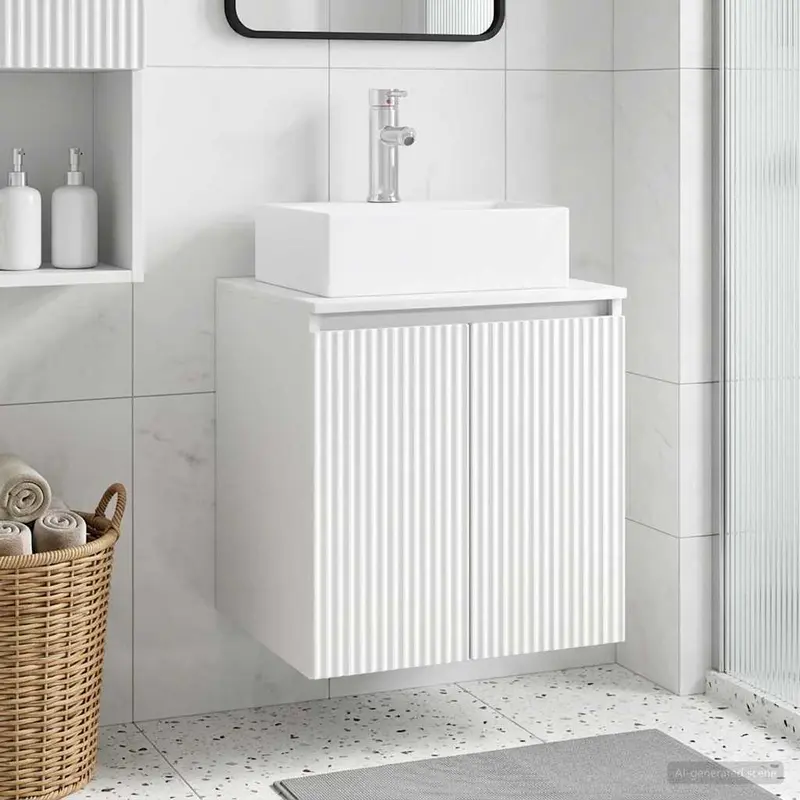 Vanidad con Lavabo de Pared Blanco 49,5 x 41 x 62,5 cm