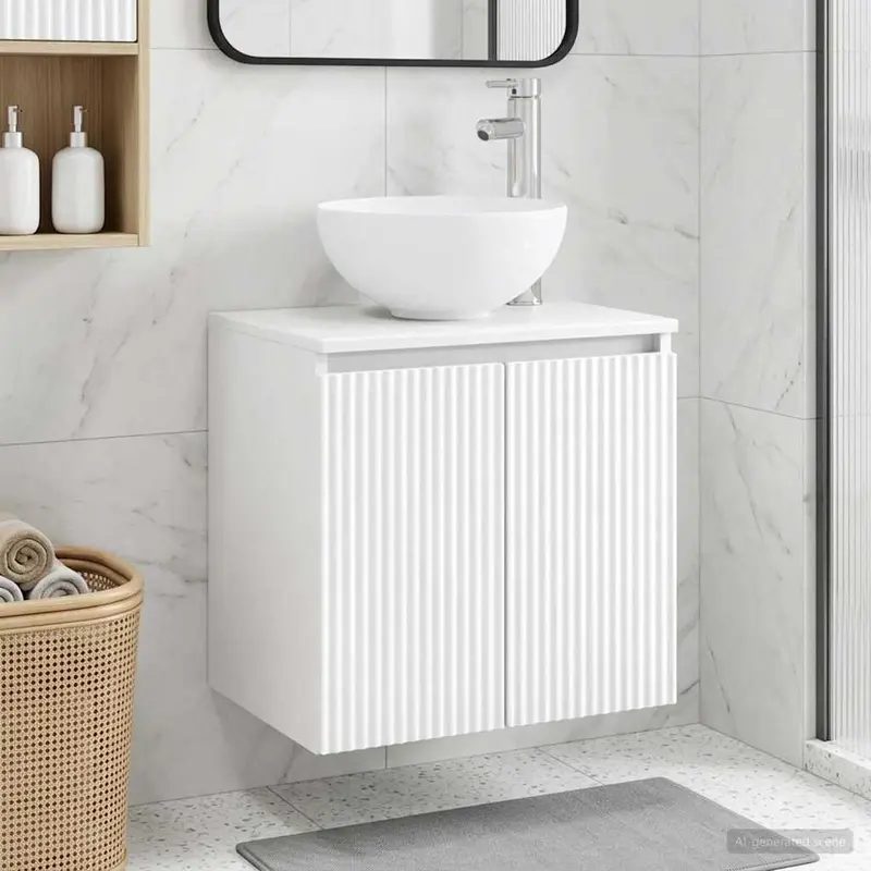 Vanidad con Lavabo de Pared Blanco 49,5 x 41 x 64,5 cm