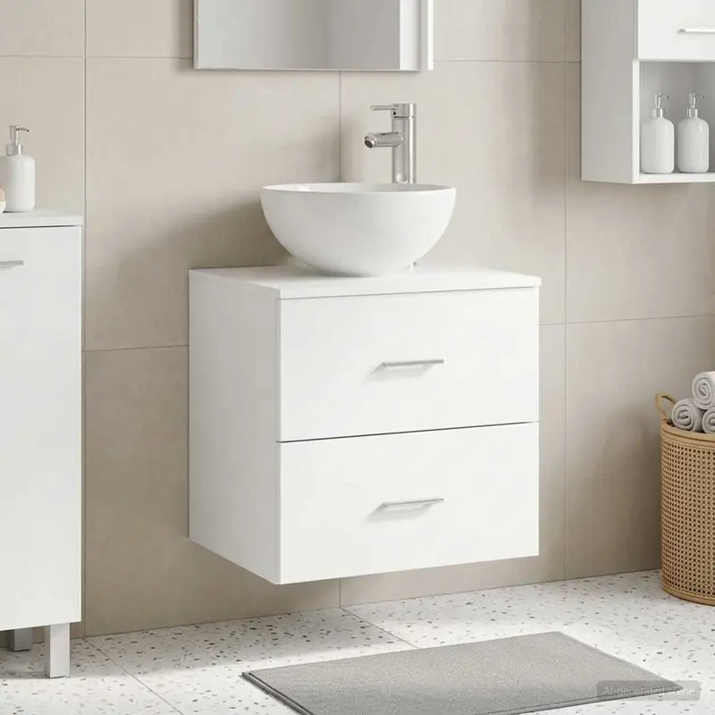 Vanidad con Lavabo de Pared Blanco 49,5 x 41 x 64,5 cm