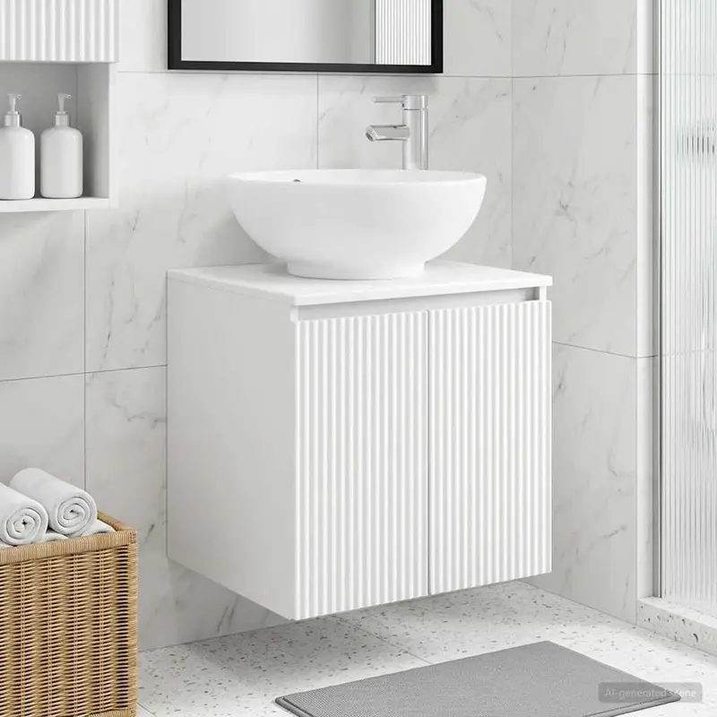 Vanidad con Lavabo de Pared Blanco 49,5 x 44,5 x 65 cm