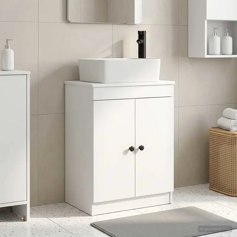 Vanidad de baño con lavabo Blanco 54 x 35 x 83 cm