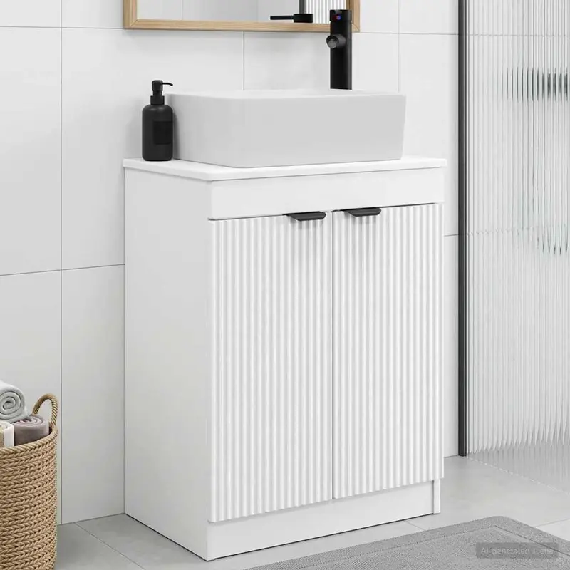 Vanidad de baño con lavabo Blanco 54 x 35 x 83 cm