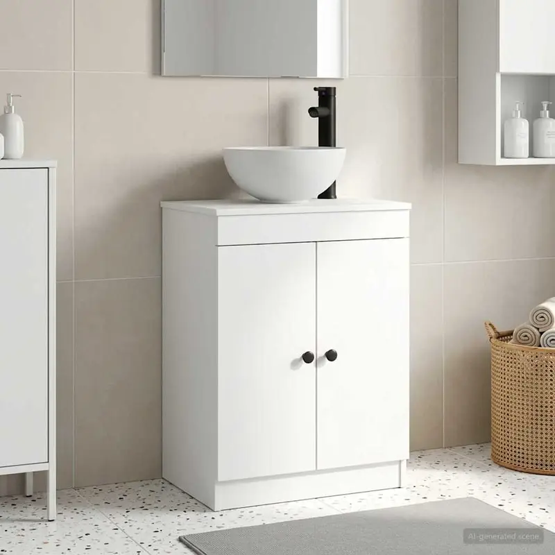 Vanidad de baño con lavabo Blanco 54 x 35 x 83 cm