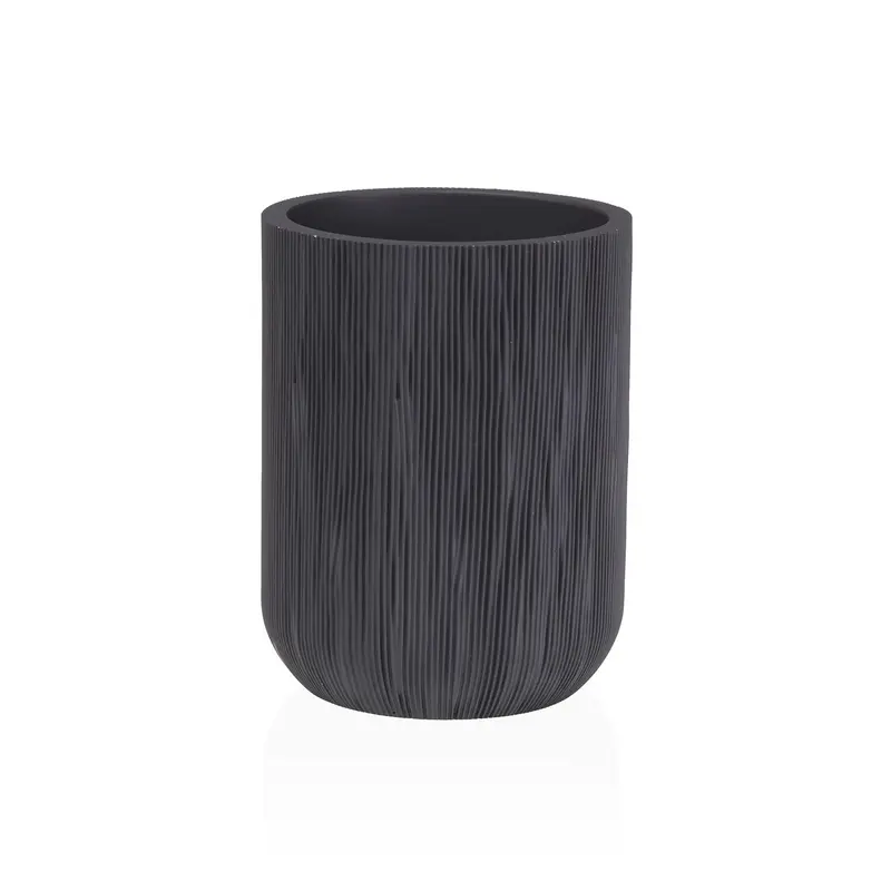 VASO PORTACEPILLOS GRIS OSCURO