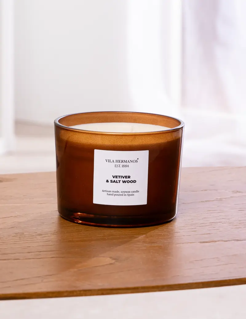 Vela Aromática Vila Hermanos Vetiver & Salt Wood