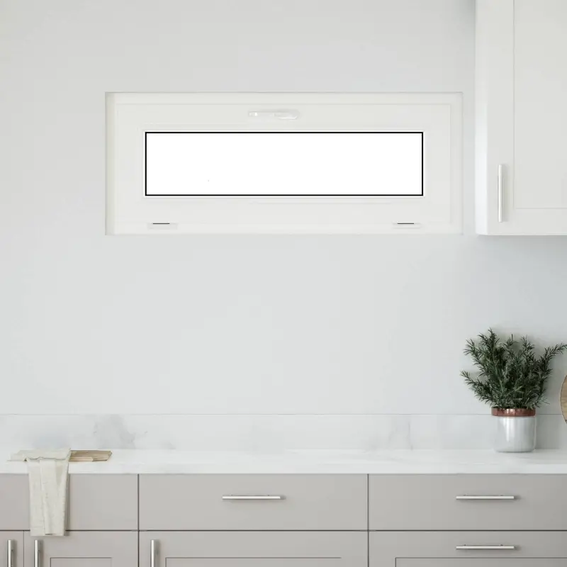 Ventana de sótano RISOR 100 x 40 cm PVC y vidrio Blanco
