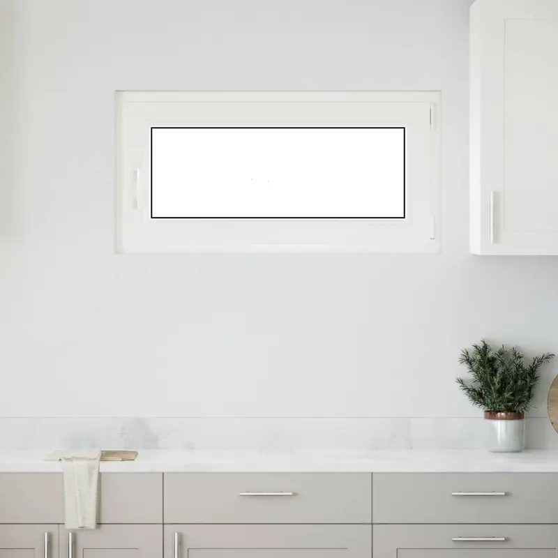 Ventana de sótano RISOR 100 x 50 cm PVC y vidrio Blanco