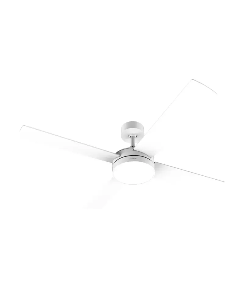 Ventilador de Techo 65W con Luz LED y Función Verano/Invierno, 52 pulgadas Blanco de Cecotec