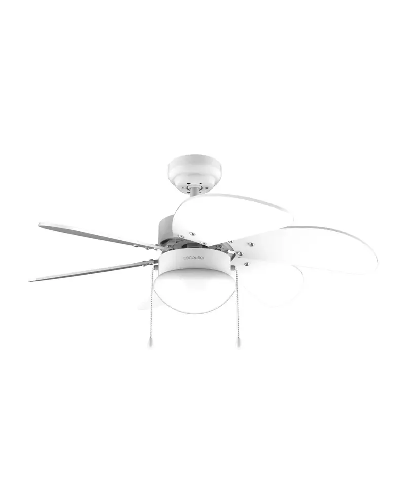 Ventilador de Techo Blanco con Lámpara, 50W, 36 pulgadas, 3 Velocidades, Modo Invierno-Verano de Cecotec