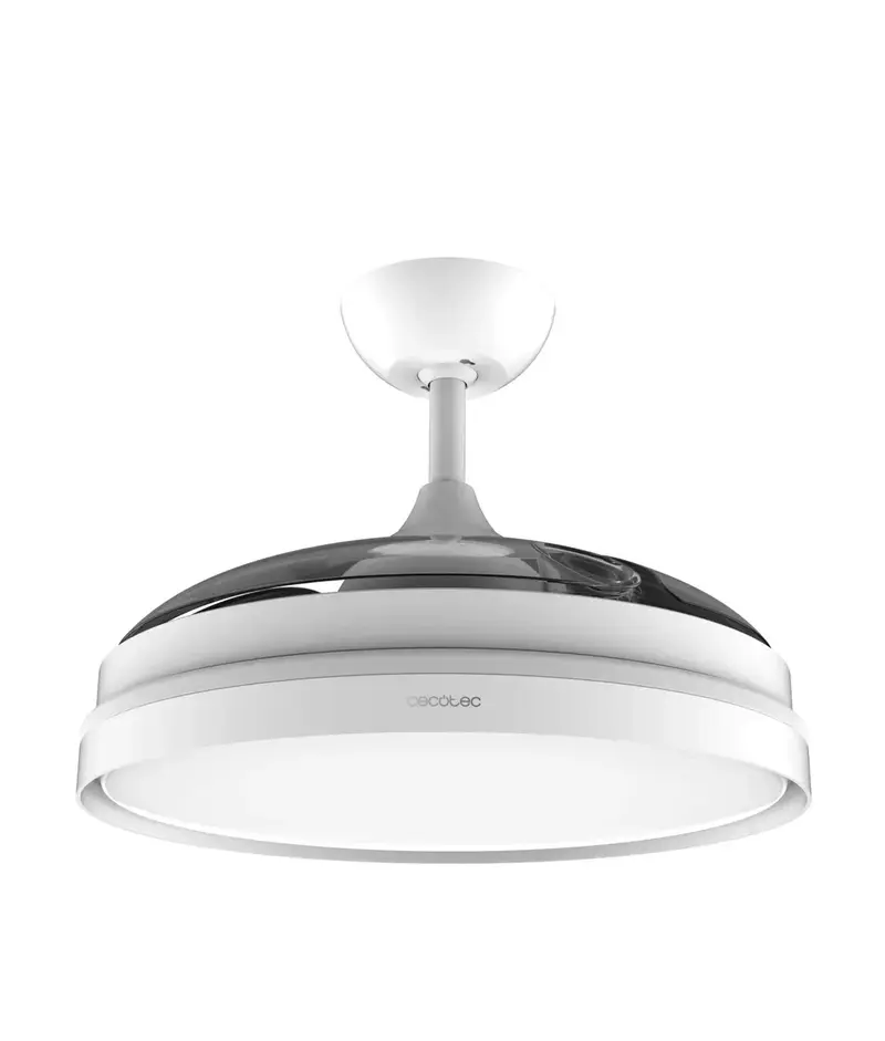 Ventilador de Techo con Aspas Retráctiles y Lámpara, Función Verano-Invierno de Cecotec